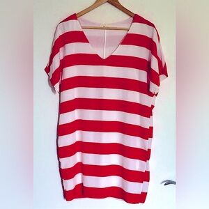 Striped V-Neck Dress